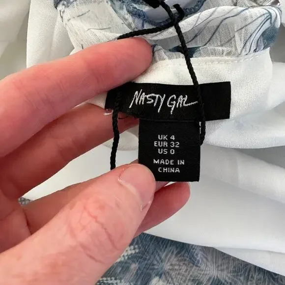 Nasty Gal X Nick Fierro Tattoo Ruffle Maxi Dress